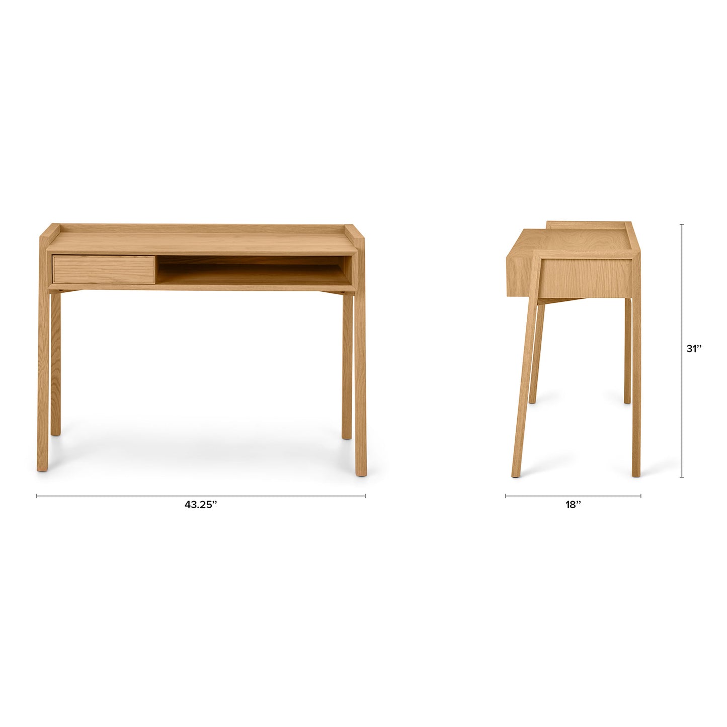 Wooden Study Table with Drawers Study Room