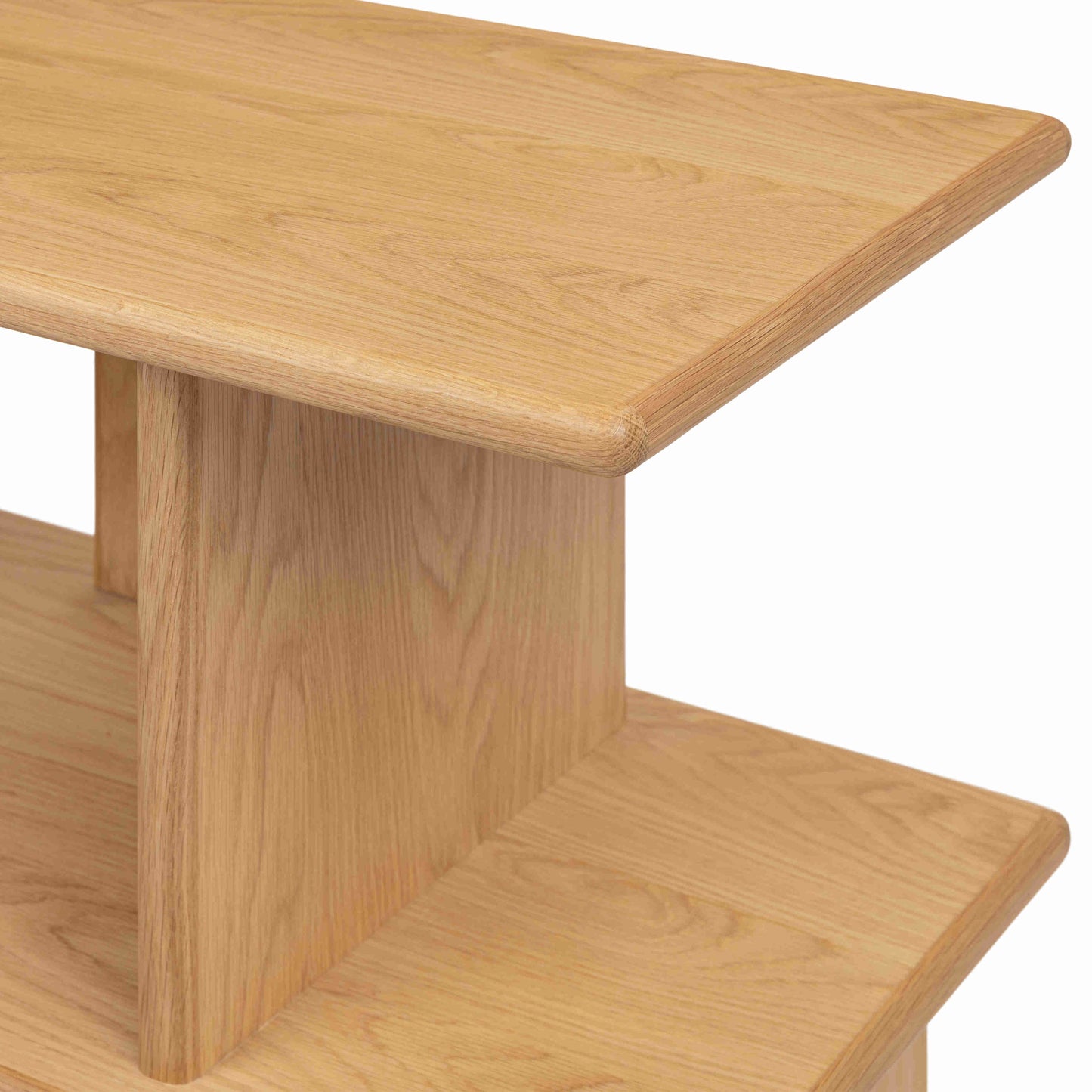 Wooden Low-Profile Bookshelf for Living Room