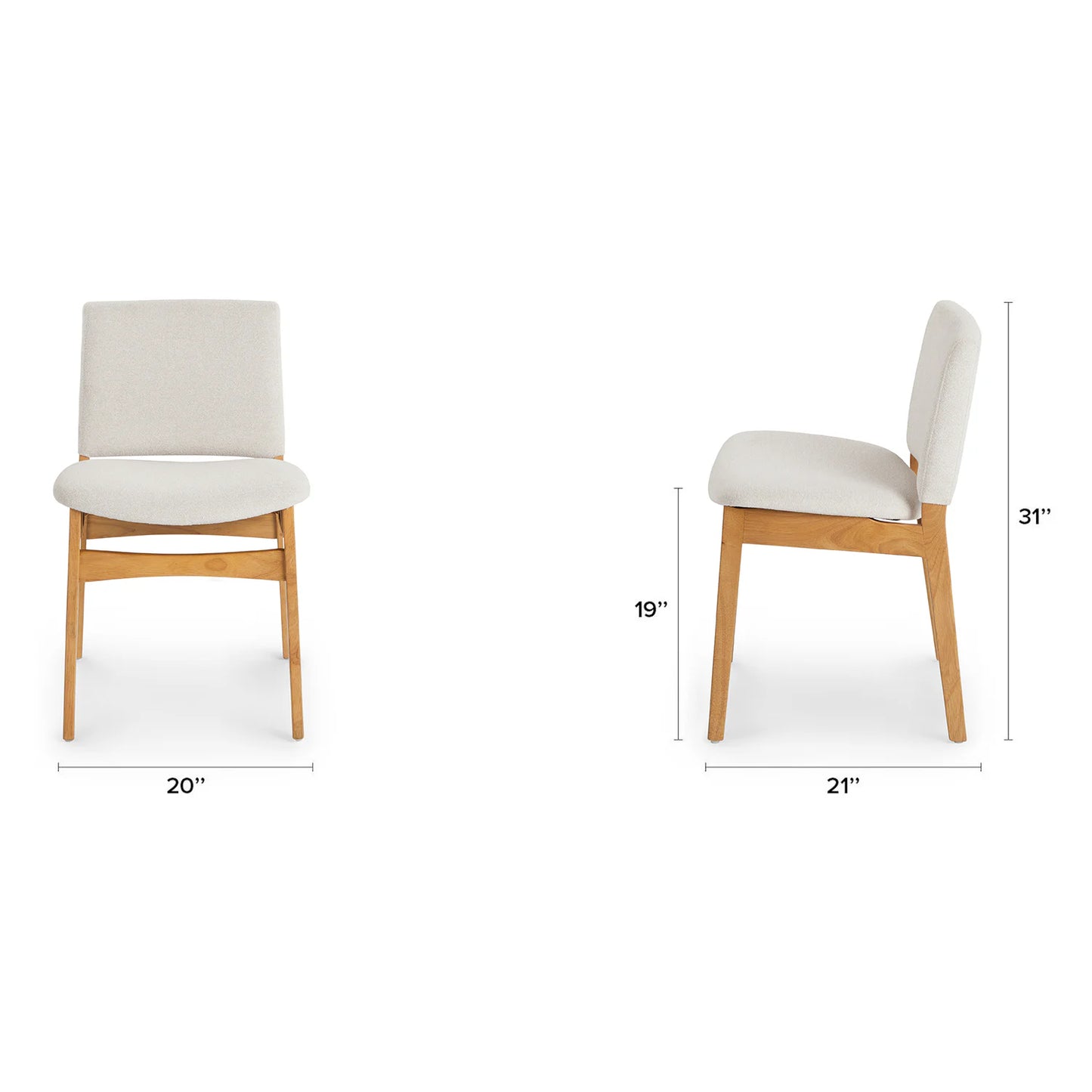 Solid Wood Dining Chair with Cushioned Seat