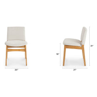 Solid Wood Dining Chair with Cushioned Seat
