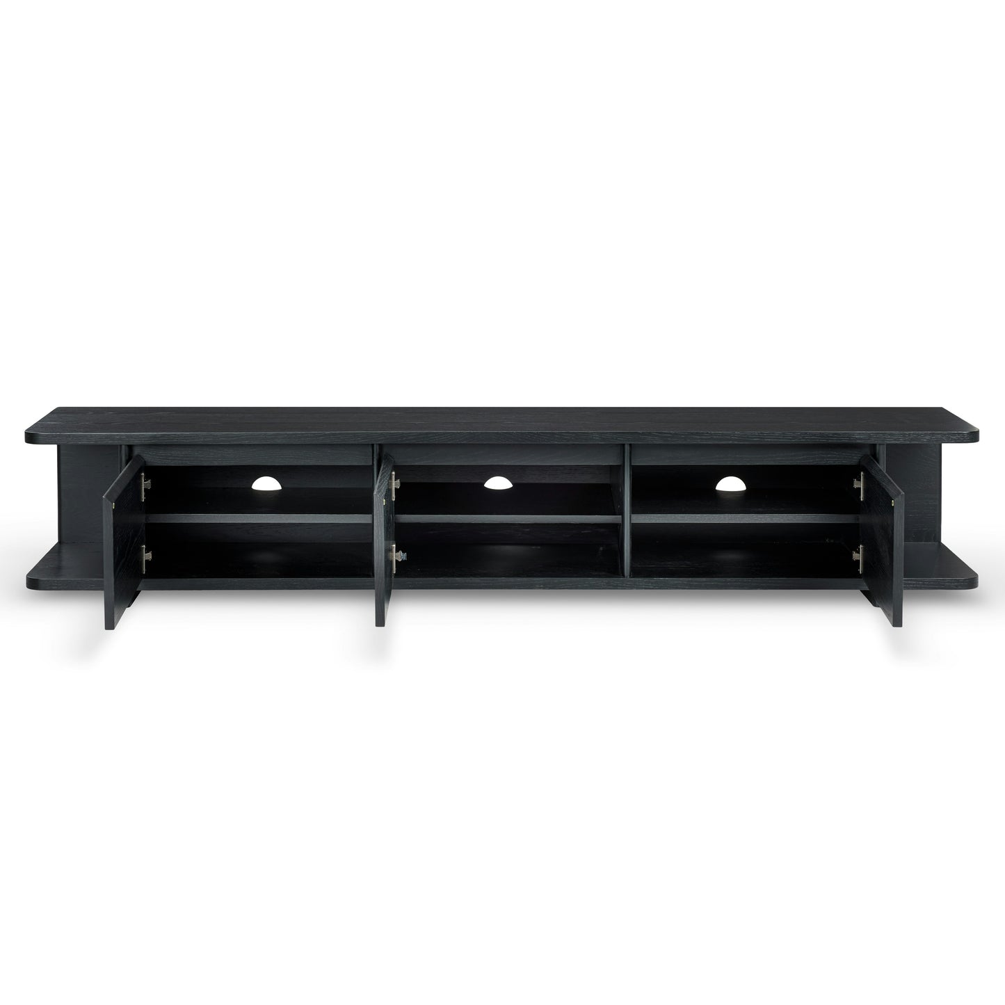 Solid Wood TV Cabinet with Storage for Media Unit