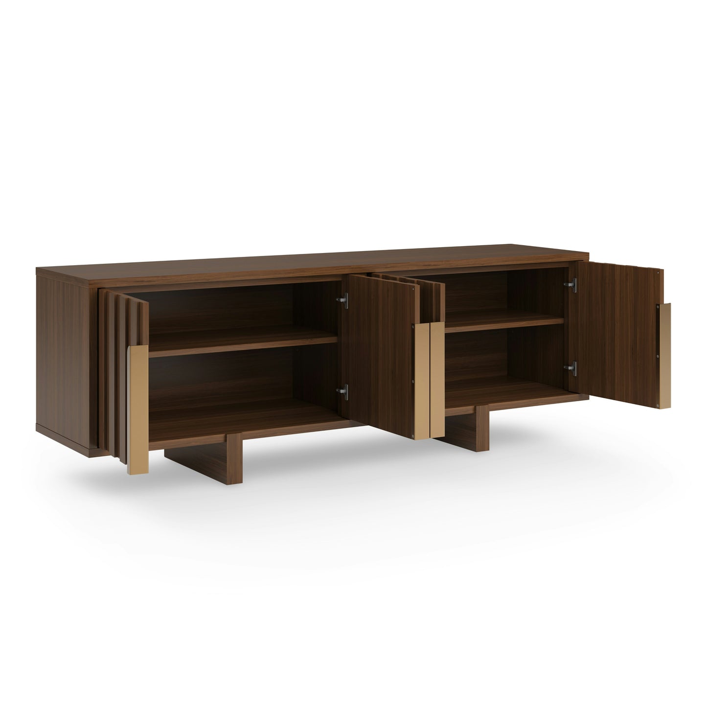 Wooden TV Cabinet with Storage for Living Storage