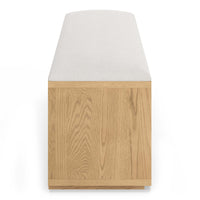 Wooden Entryway Bench with Upholstered Seat & Storage
