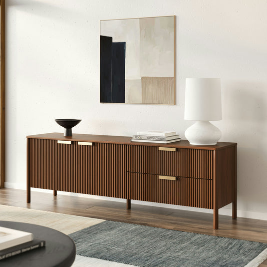 Wooden TV Cabinet with Storage for Media Unit