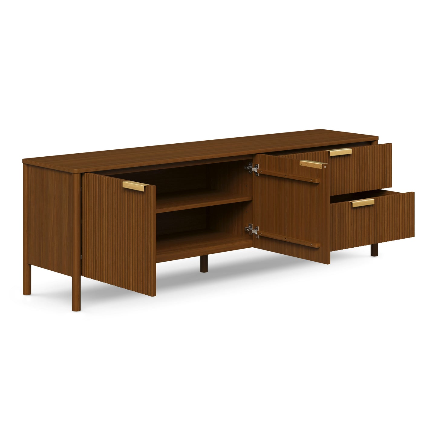 Wooden TV Cabinet with Storage for Media Unit