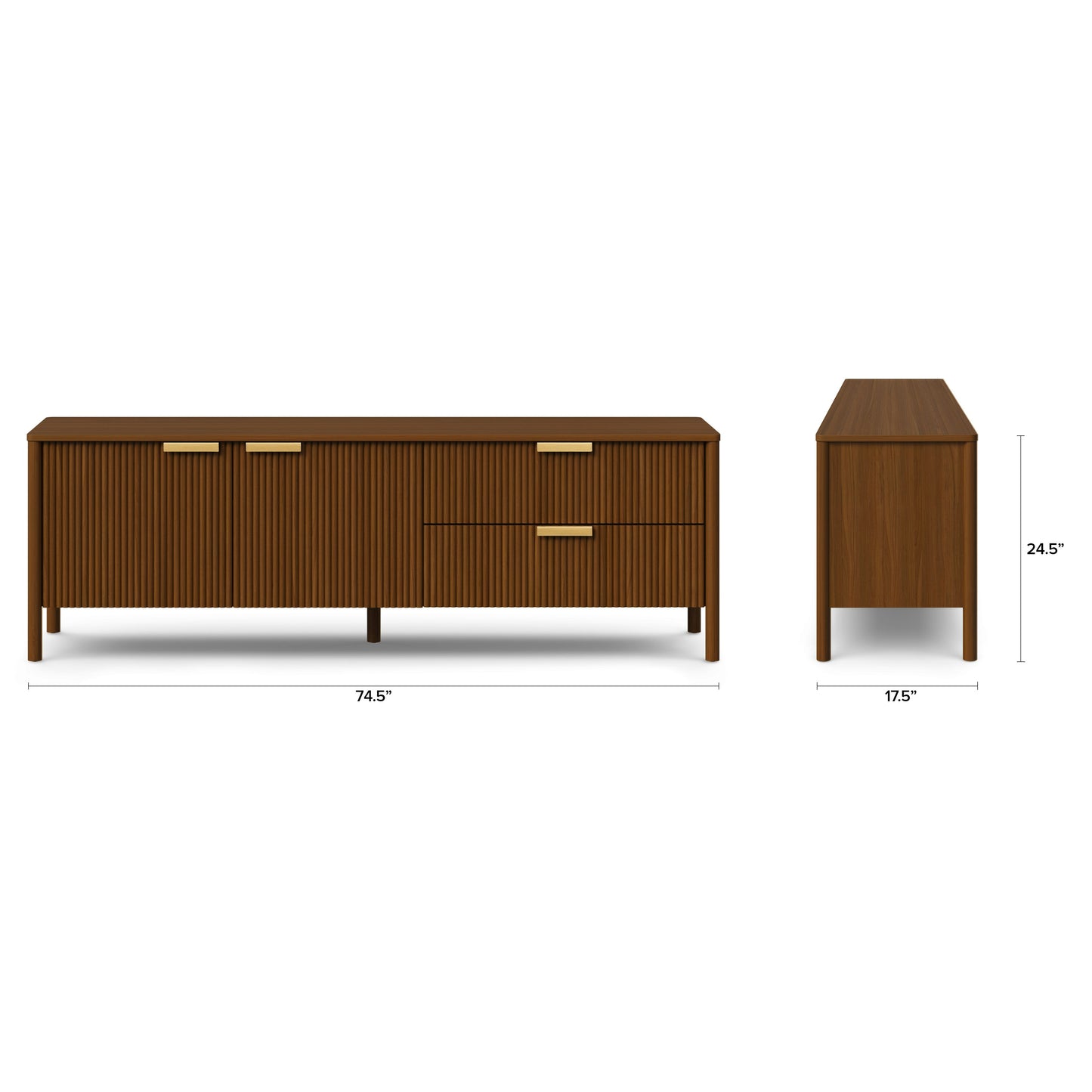 Wooden TV Cabinet with Storage for Media Unit