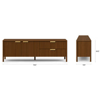 Wooden TV Cabinet with Storage for Media Unit