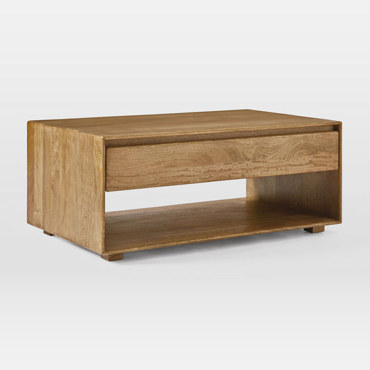 Solid Wood Center Table with Drawer for Living Room