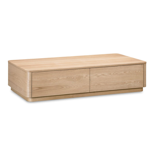 Solid Wood Coffee Table with Drawer for Living Room