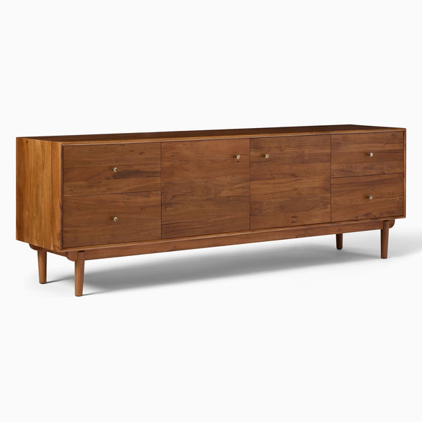 Solid Wood TV Unit in Natural Finish for Living Room - alternate
