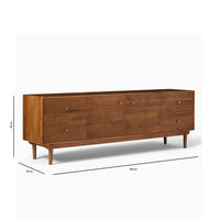 Solid Wood TV Unit in Natural Finish for Living Room