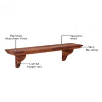 Solid Wood Floating Shelf for Living Room & Bedroom