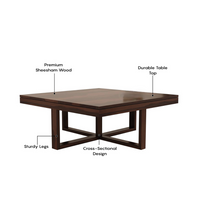 Solid Sheesham Wood  Coffee Table with 4 Stools for Living Room