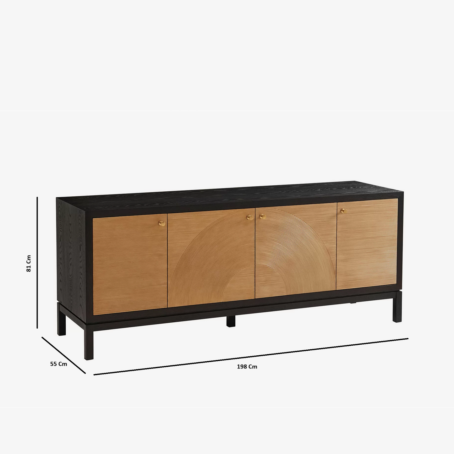 Wooden Sideboard Cabinet with Storage for Living Room