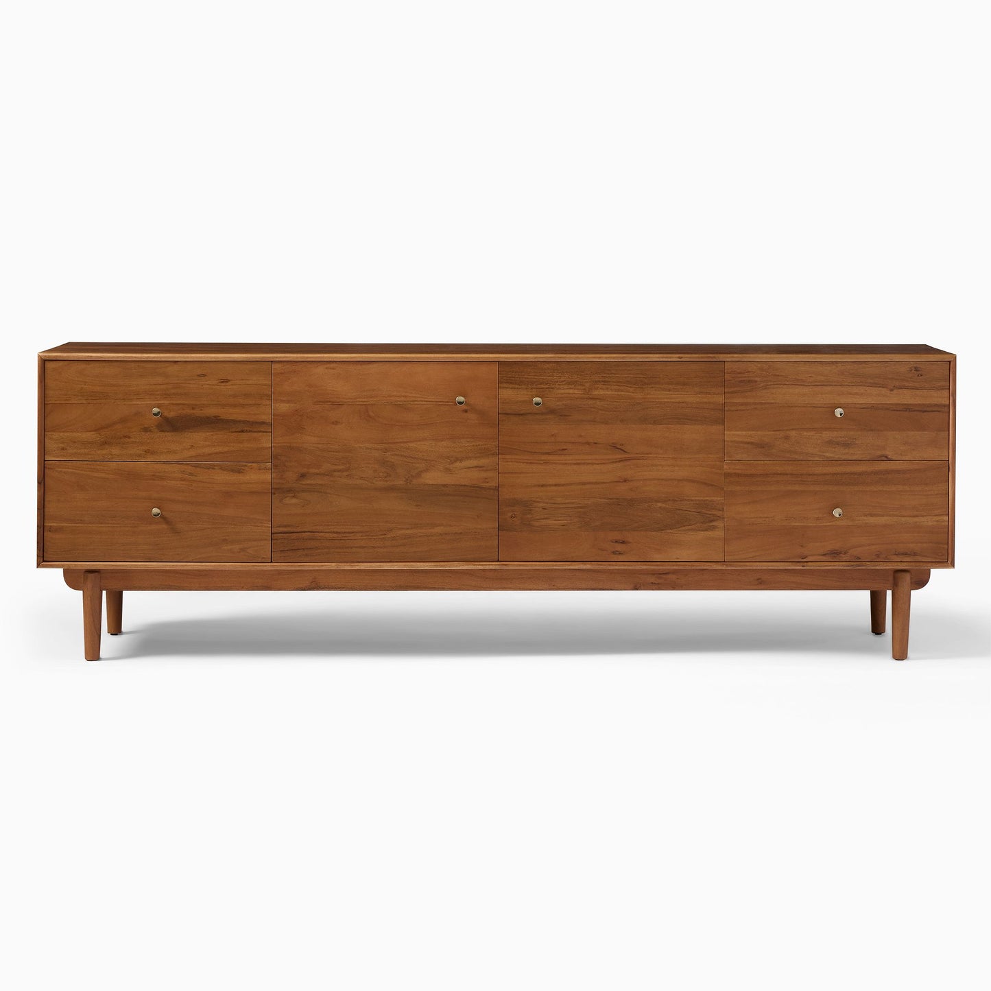 Solid Wood TV Unit in Natural Finish for Living Room