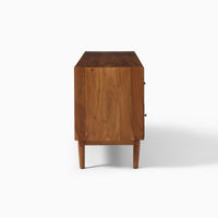 Solid Wood TV Unit in Natural Finish for Living Room