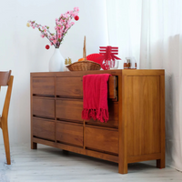 Solid Wood Chest of Drawer for Living Room in Natural Finish