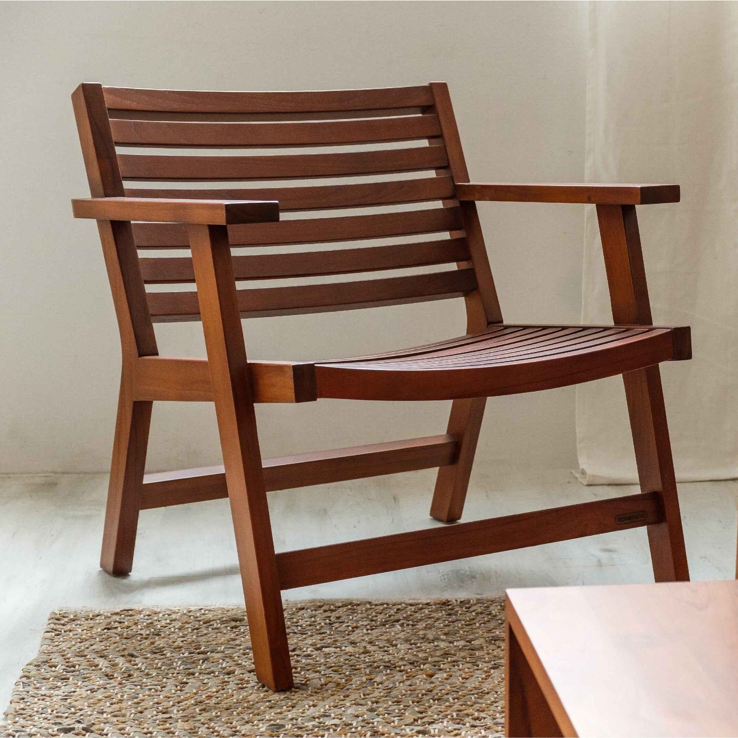 Wooden Dining Chair with Armrest