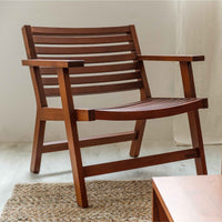 Wooden Dining Chair with Armrest
