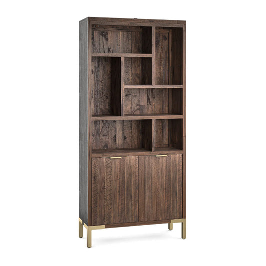 Solid Wood Bookshelf for Living Storage