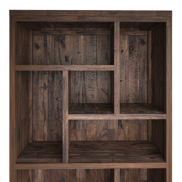 Solid Wood Bookshelf for Living Storage