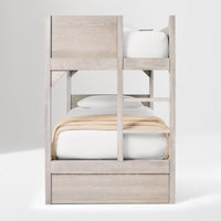 Wooden Bunk Bed with Storage Drawers in Rustic Teak Finish