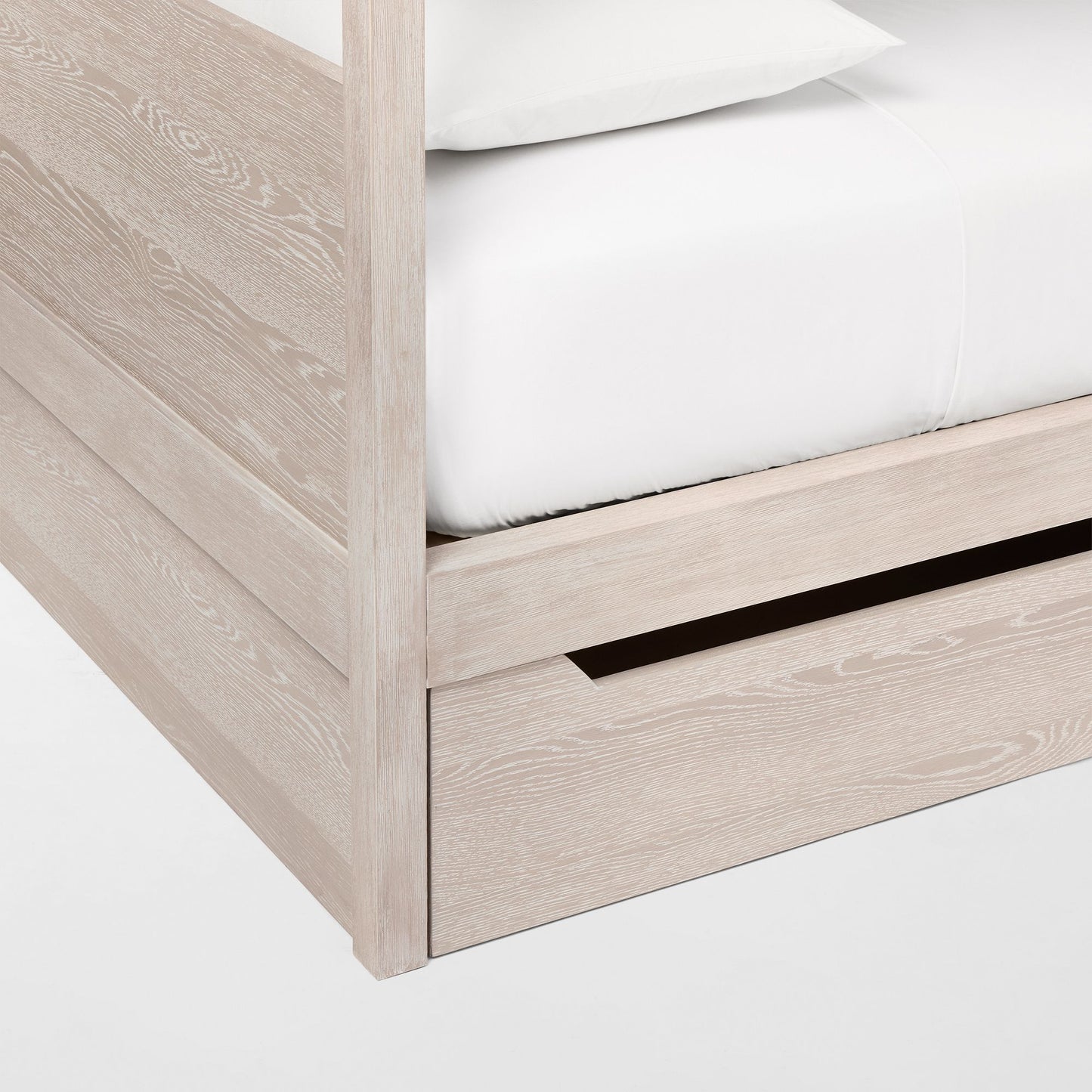 Wooden Bunk Bed with Storage Drawers in Rustic Teak Finish