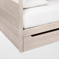 Wooden Bunk Bed with Storage Drawers in Rustic Teak Finish