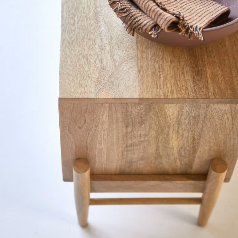 Wooden TV Cabinet for Entertainment Space in Natural Finish