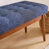 Wooden Tufted Bench | Upholstered Entryway Seating