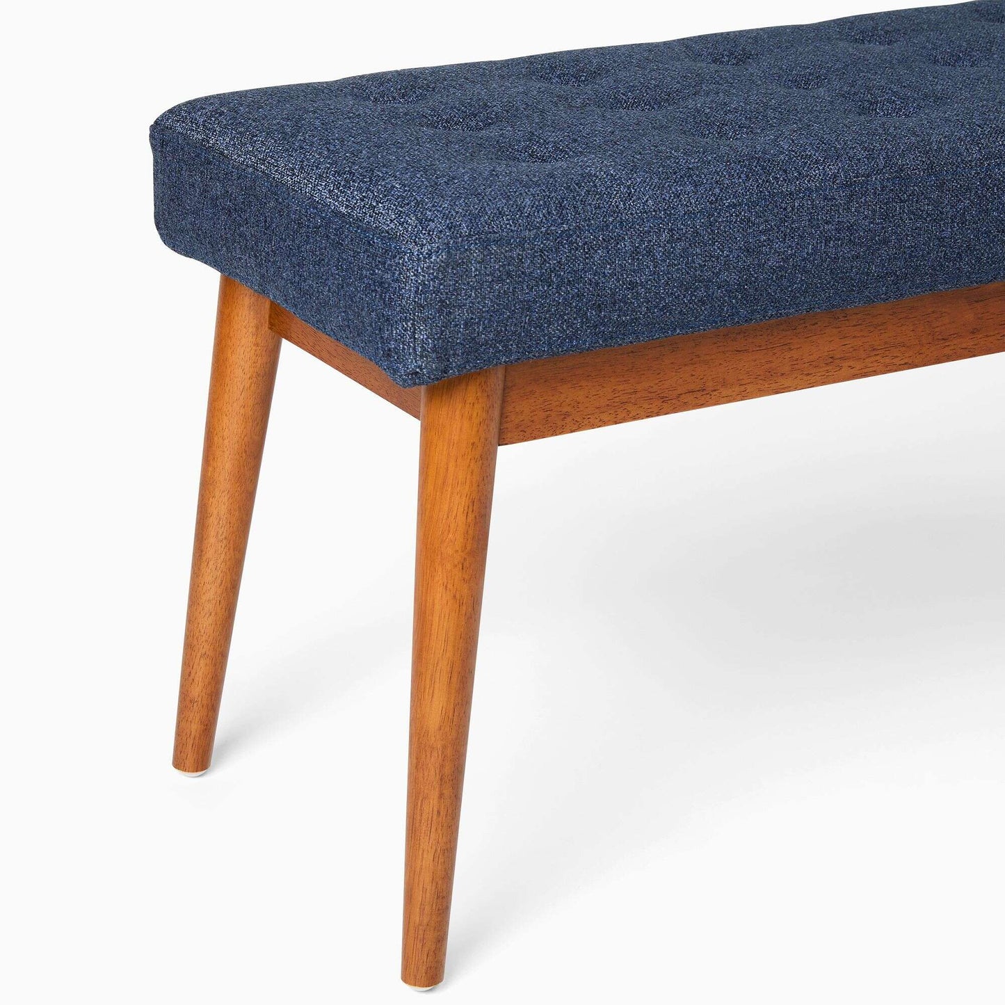 Wooden Tufted Bench | Upholstered Entryway Seating