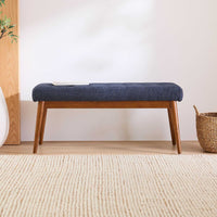 Wooden Tufted Bench | Upholstered Entryway Seating