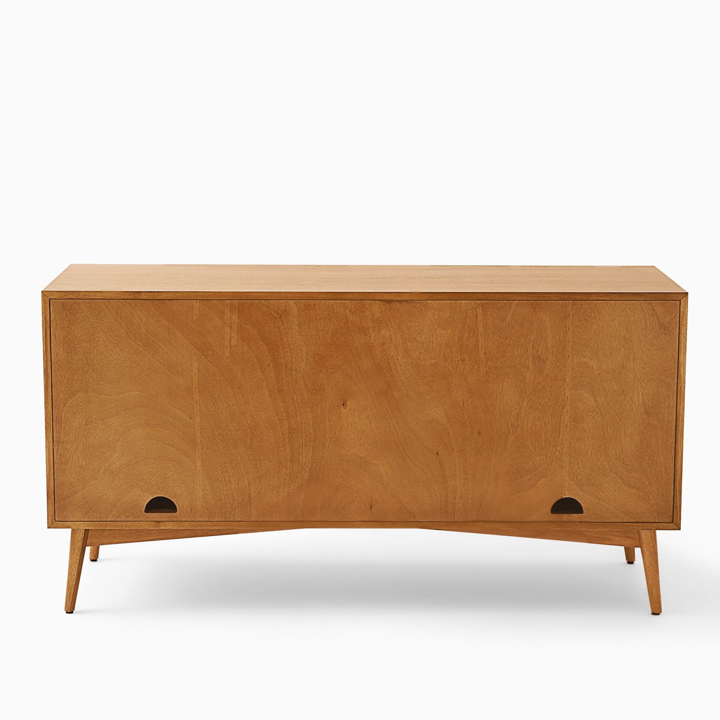 Solid Wood Media Console in Natural Finish for Entertainment Space
