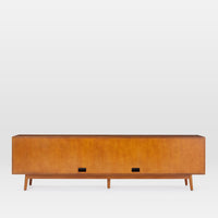 Solid Wood TV Cabinet in Natural Finish for Living Room