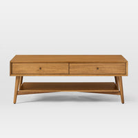 Wooden Center Table with Drawer for Living Room