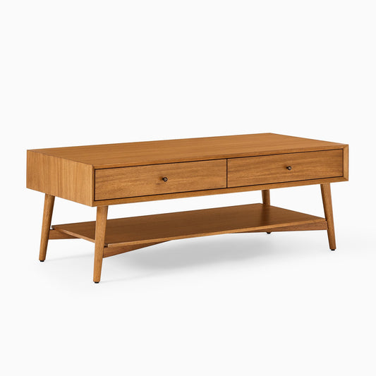 Wooden Center Table with Drawer for Living Room