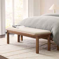 Wooden Upholstered Bench | Bedroom or Entryway Bench