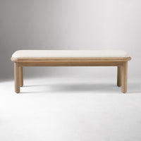 Wooden Upholstered Bench | Bedroom or Entryway Bench