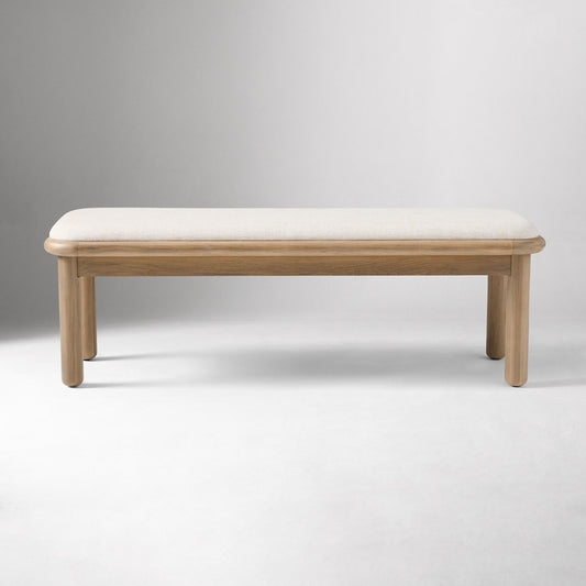Wooden Upholstered Bench | Bedroom or Entryway Bench