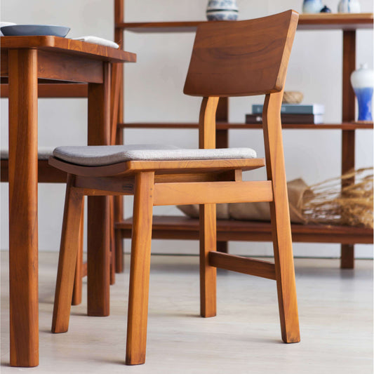 Solid Wood Frame with Cushioned Seat
