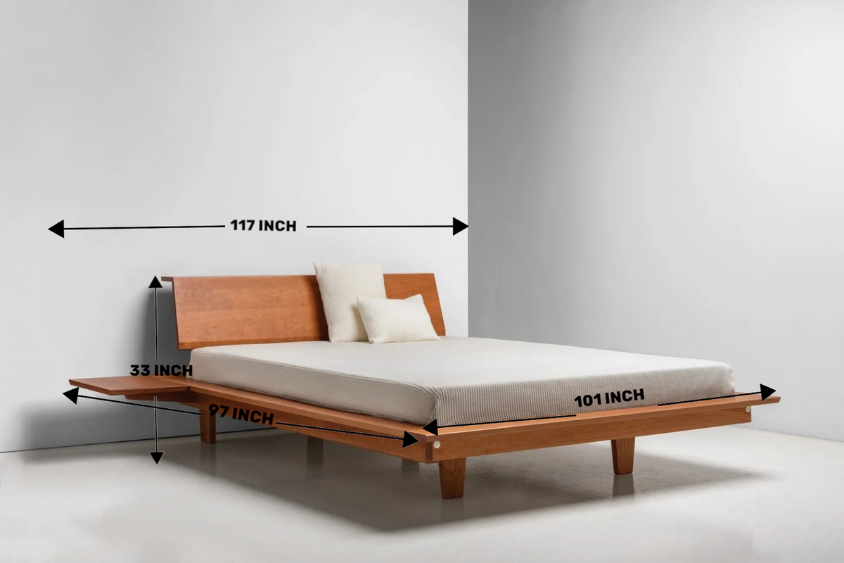 Wooden King Size Bed without Storage for Bedroom