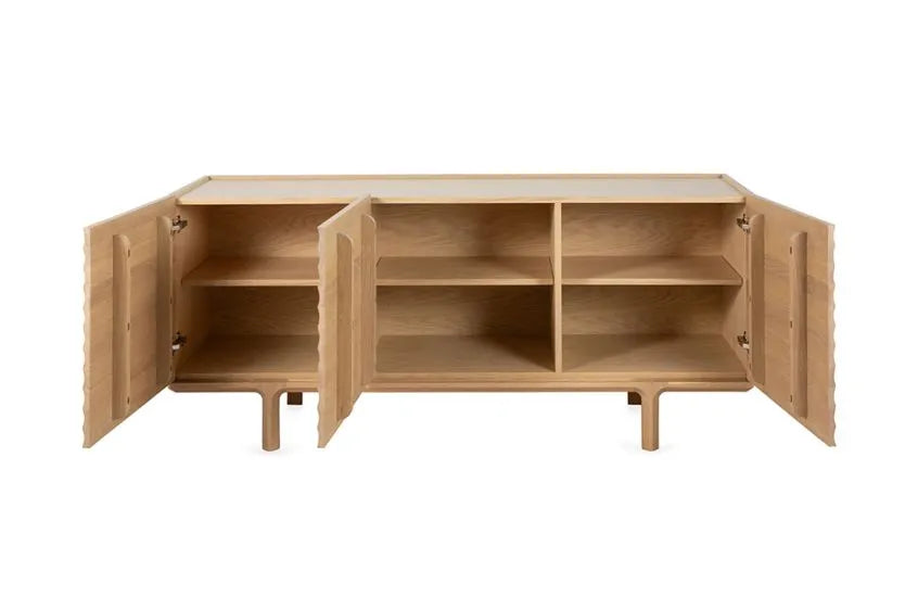Solid Wood Sideboard Cabinet with Storage for Living Room