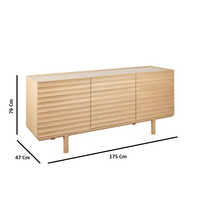 Solid Wood Sideboard Cabinet with Storage for Living Room
