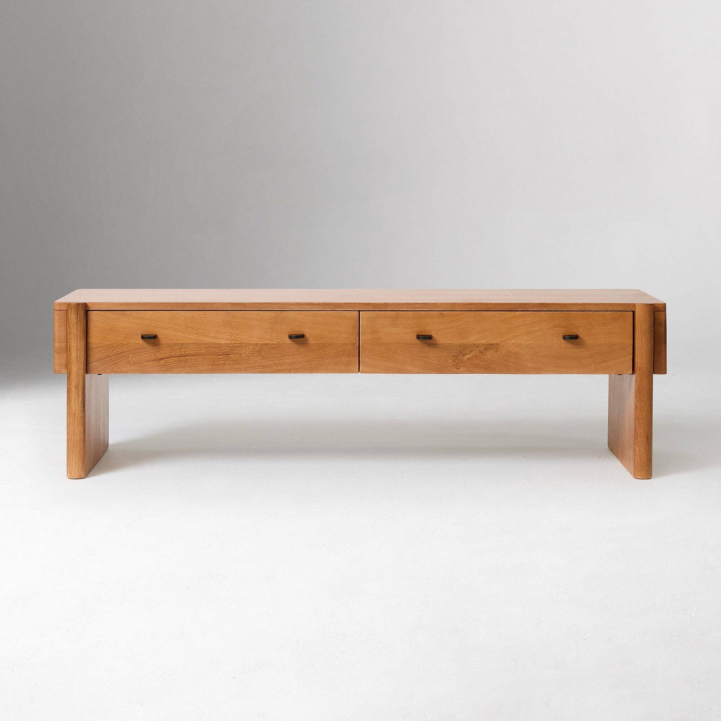 Solid Wood Storage Bench with Drawers