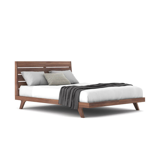 Solid Wood Queen Size Bed without Storage for Bedroom