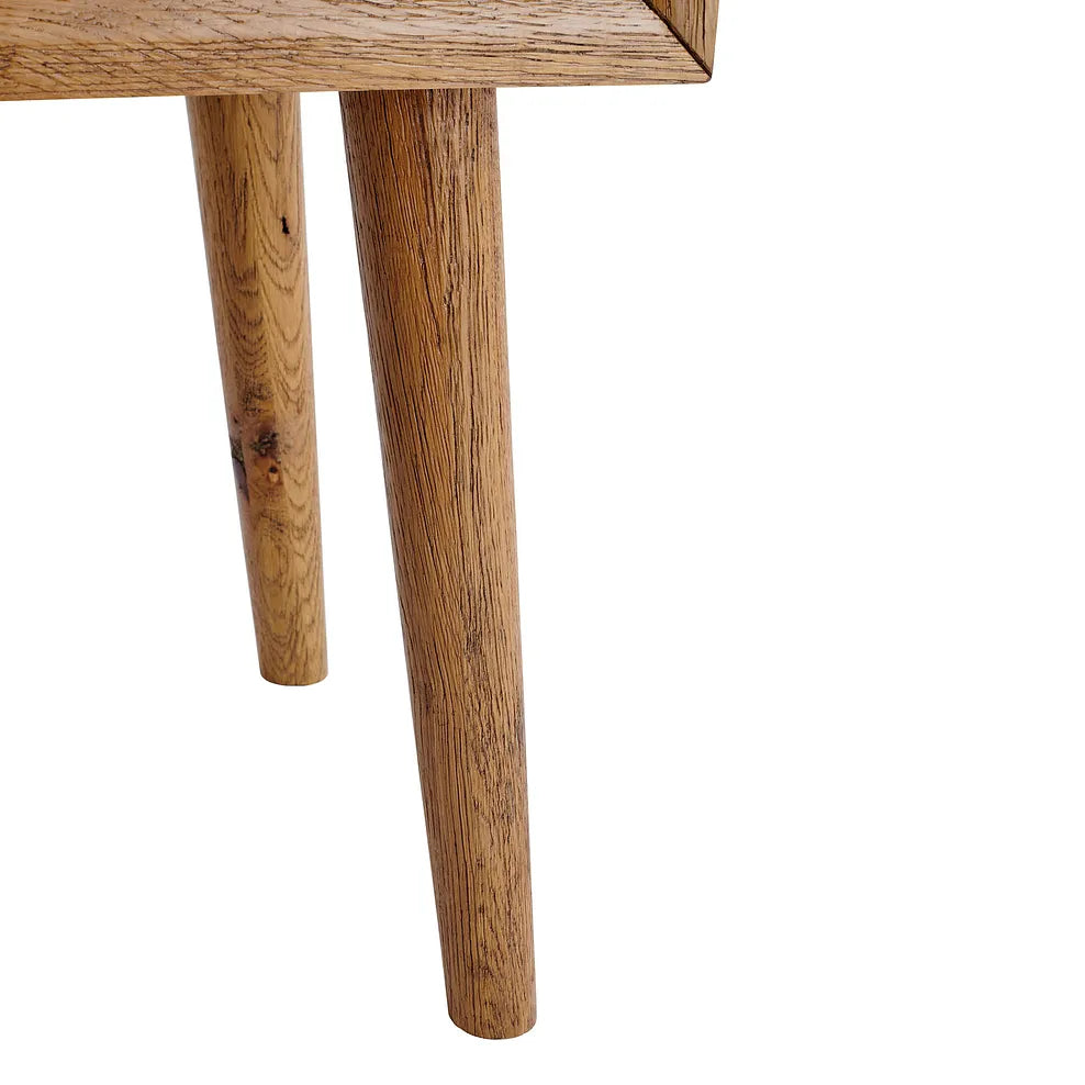Wooden Bedside Table with 1 Drawer in Oak Finish