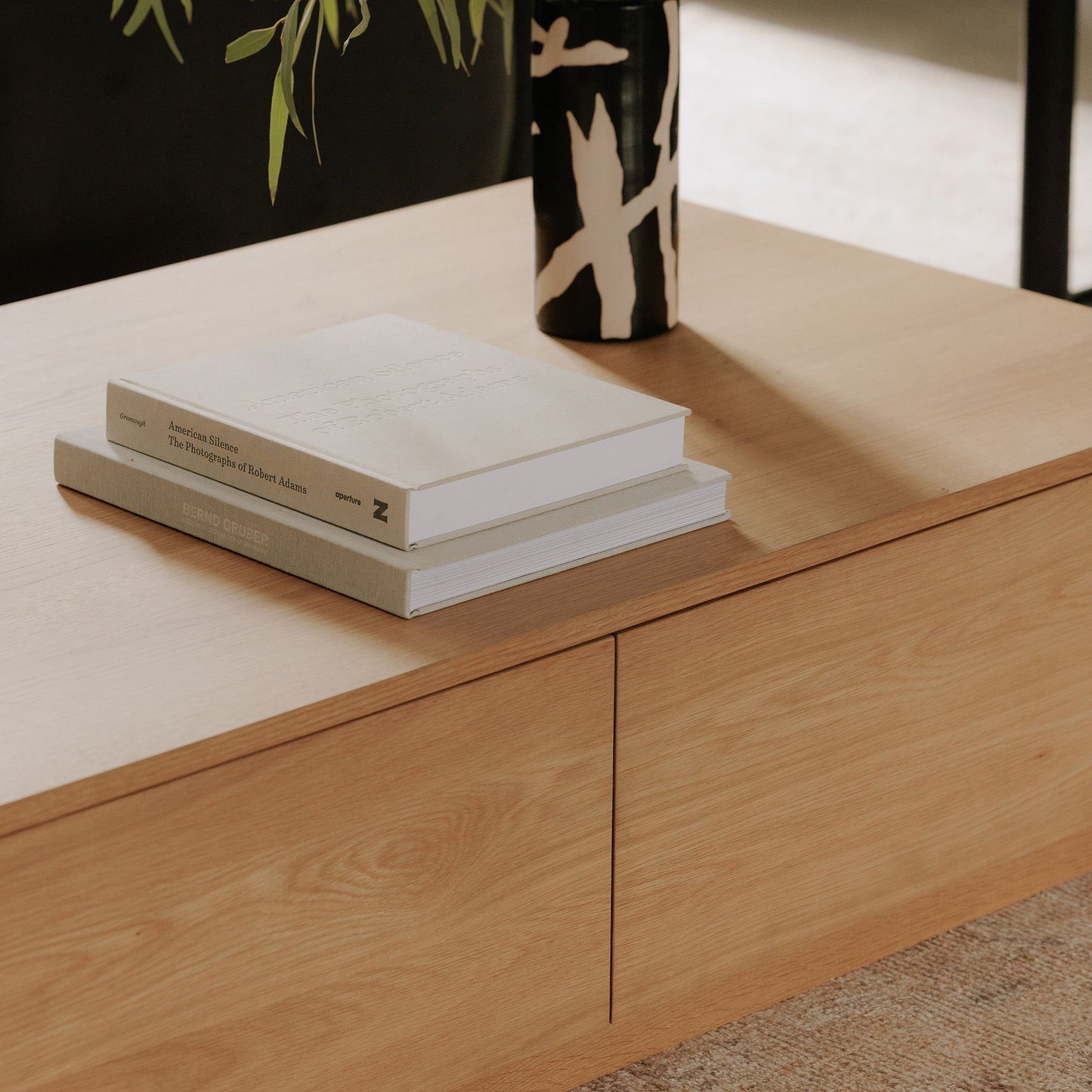 Solid Wood Coffee Table with Drawer for Living Room