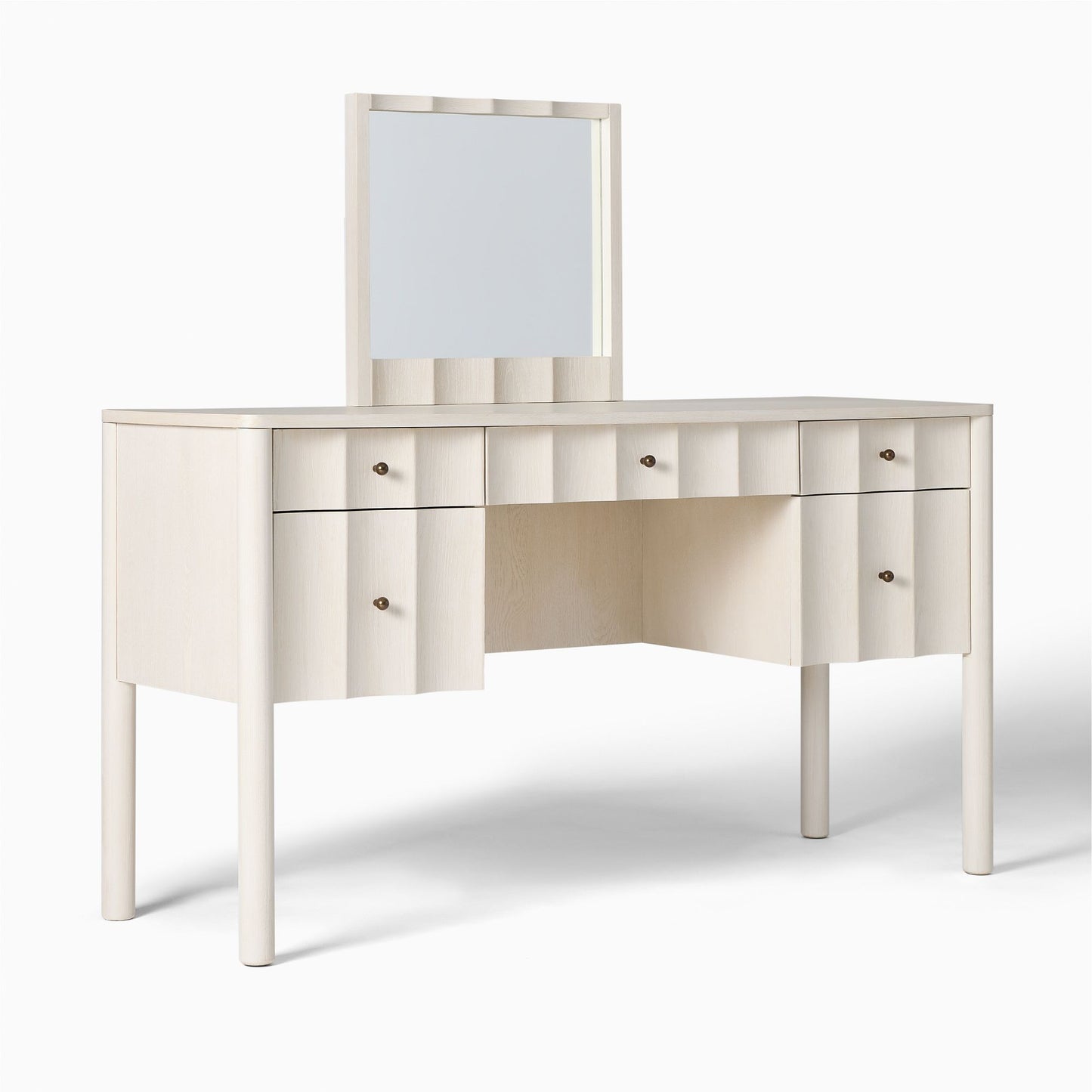 Solid Wood Dressing Table with Mirror for Bedroom