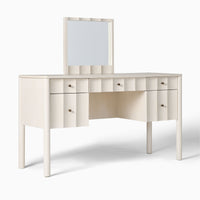 Solid Wood Dressing Table with Mirror for Bedroom