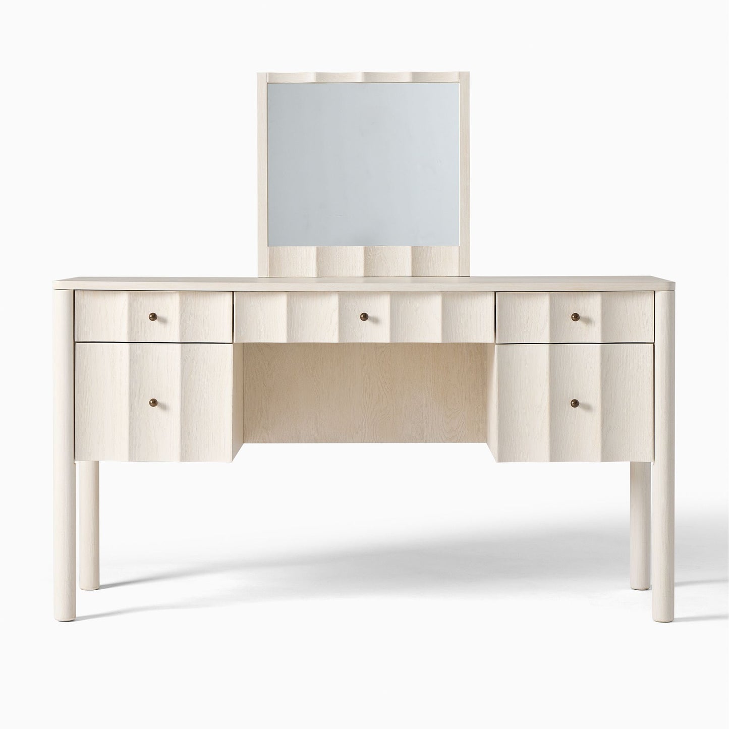 Solid Wood Dressing Table with Mirror for Bedroom